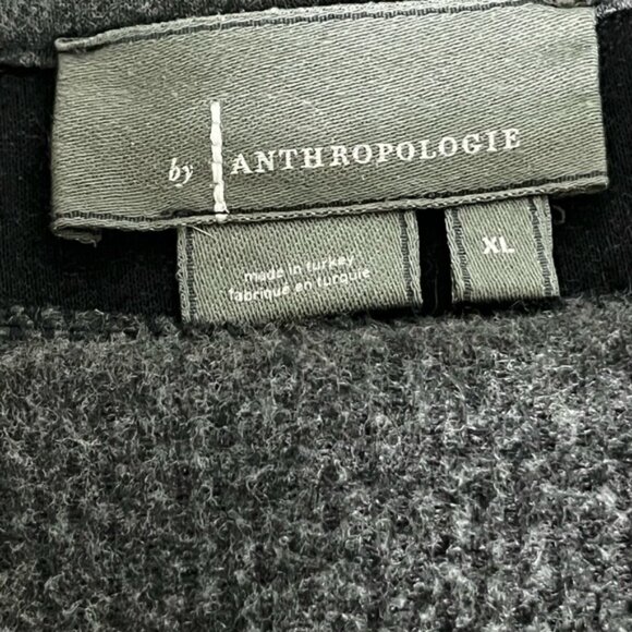 ANTHROPOLOGY Theresa Oversized Tunic Sweater Carbon Gray Sz XL Minimalist - Picture 7 of 7